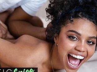 Horny slim young Ebony with big crush on her housemates BBC gets fucked in the ass for anal orgasm