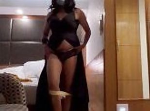 Indian Sissy Femboy Crossdresser Jessica Black Dress Striptease