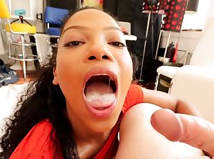 Ebony MILF amazing POV sex video