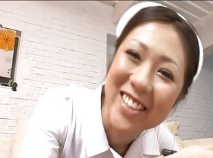 pielęgniarka, japońskie, para, ładniutka, zbliżenie, uniform
