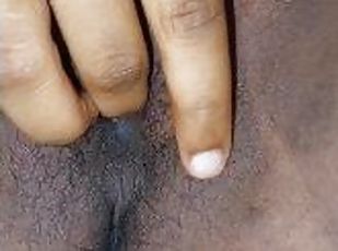 Fingering black hairy ugly pussy