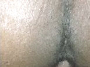 pantat, vagina-pussy, amatir, sayang, berkulit-hitam, penis-besar, creampie-ejakulasi-di-dalam-vagina-atau-anus-dan-keluarnya-tetesan-sperma, hitam, sudut-pandang, sperma